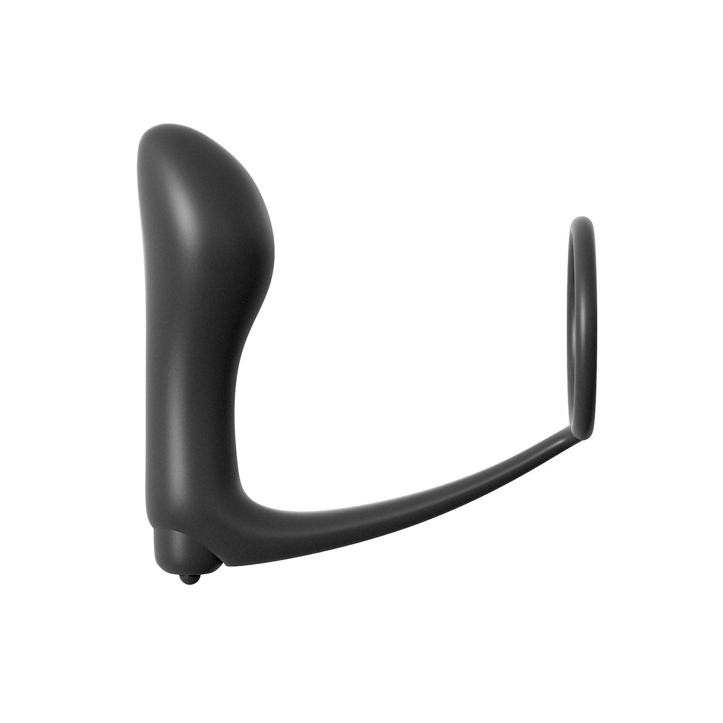 Ass-gasm Cockring Plug - Black Vibrating Butt Plug with Cock Ring