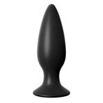 ["Plug"]Collection Large Rechargeable Anal Plug - Black 13.5 cm (5.3") USB Rechargeable Vibrating Butt Plug