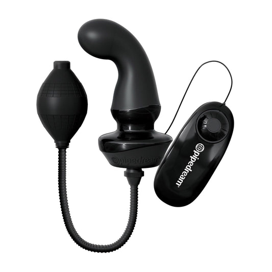 Pipedream Anal Fantasy Elite Collection Inflatable P-Spot Massager - Black 12.4 cm (4.9&quot;) Inflatable Vibrating Prostate Massager