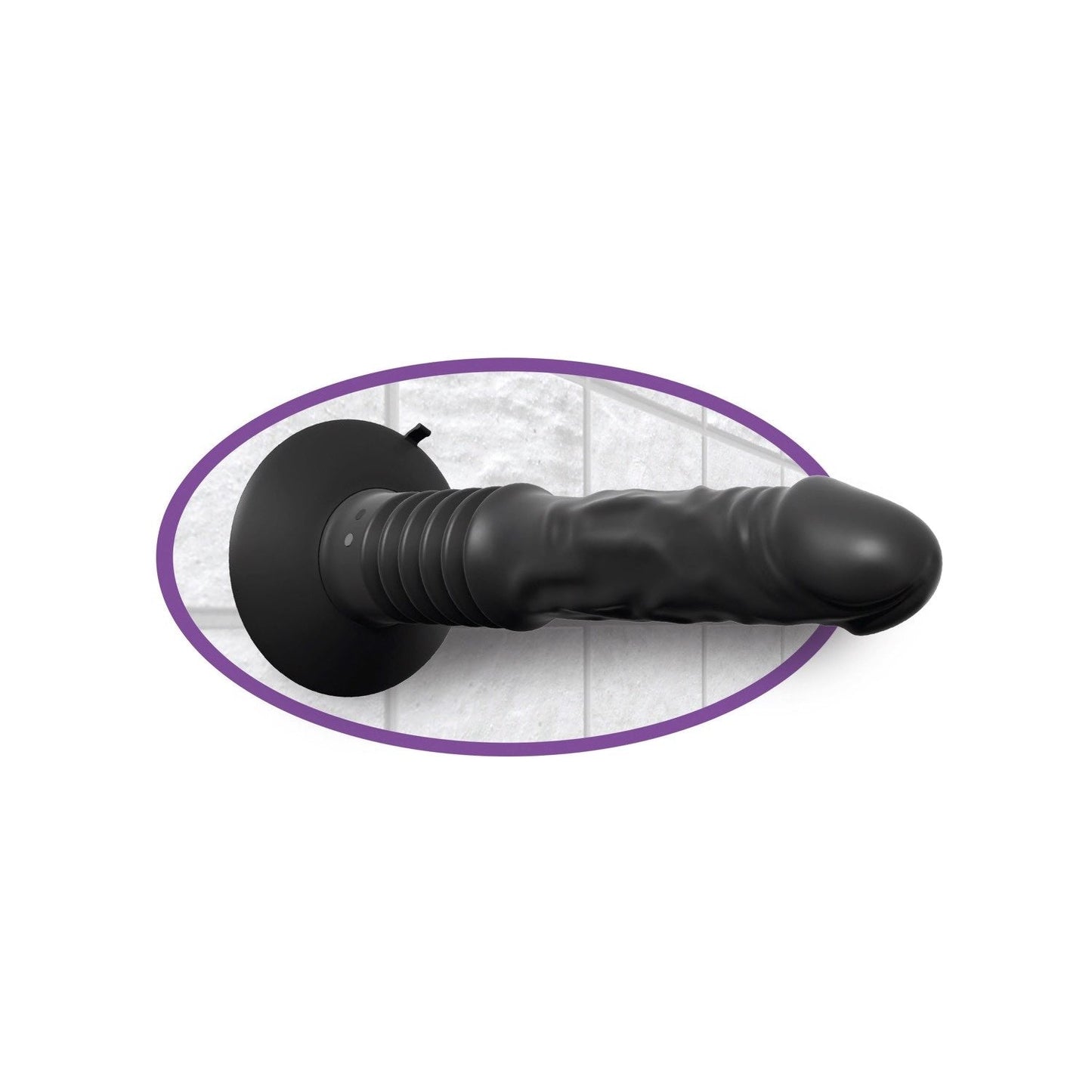 Vibrating Ass Fucker - Black 30.5 cm (12") USB Rechargeable Anal Vibrator