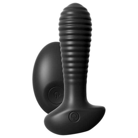 Pipedream 肛门 幻想 精英 遥控肛门刺激器 - 黑色 11.9 厘米（4.75 英寸）USB 可充电肛门振动器，带无线遥控