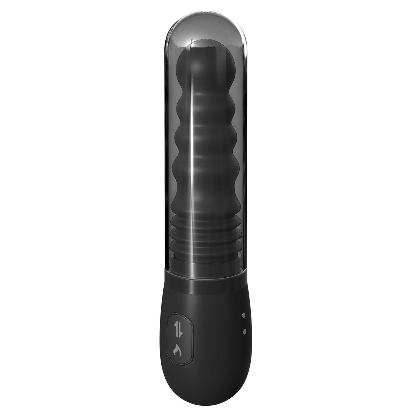 Gyrating Ass Thruster - Black 21.3 cm (8.5") Thrusting Anal Vibrator