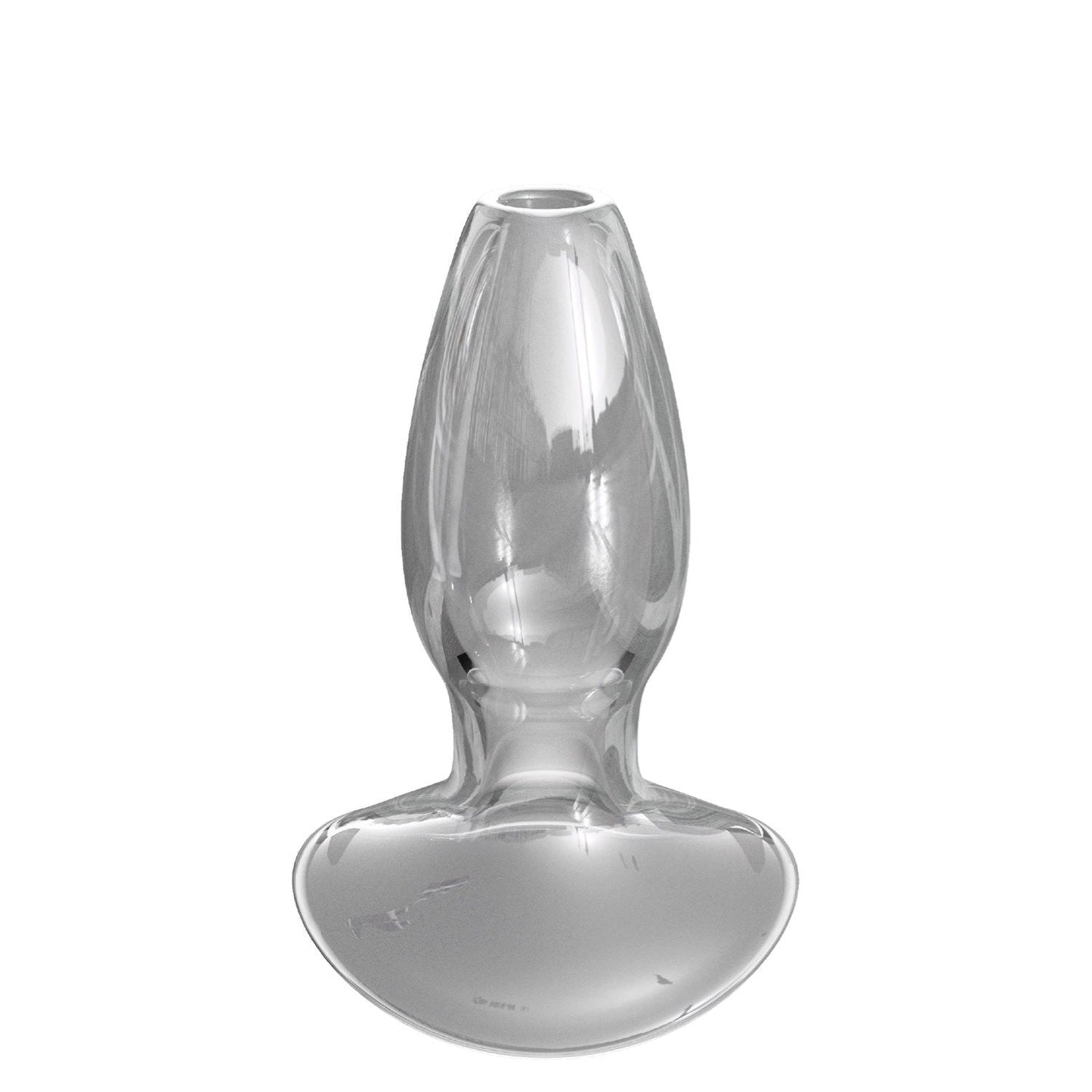 Beginner's Anal Gaper - Clear Glass Hollow Butt Plug