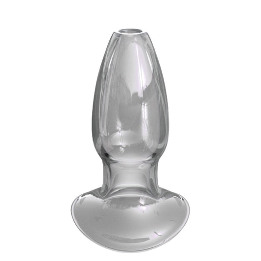 Pipedream 肛交幻想精英 大肛塞 - 透明玻璃空心对接塞