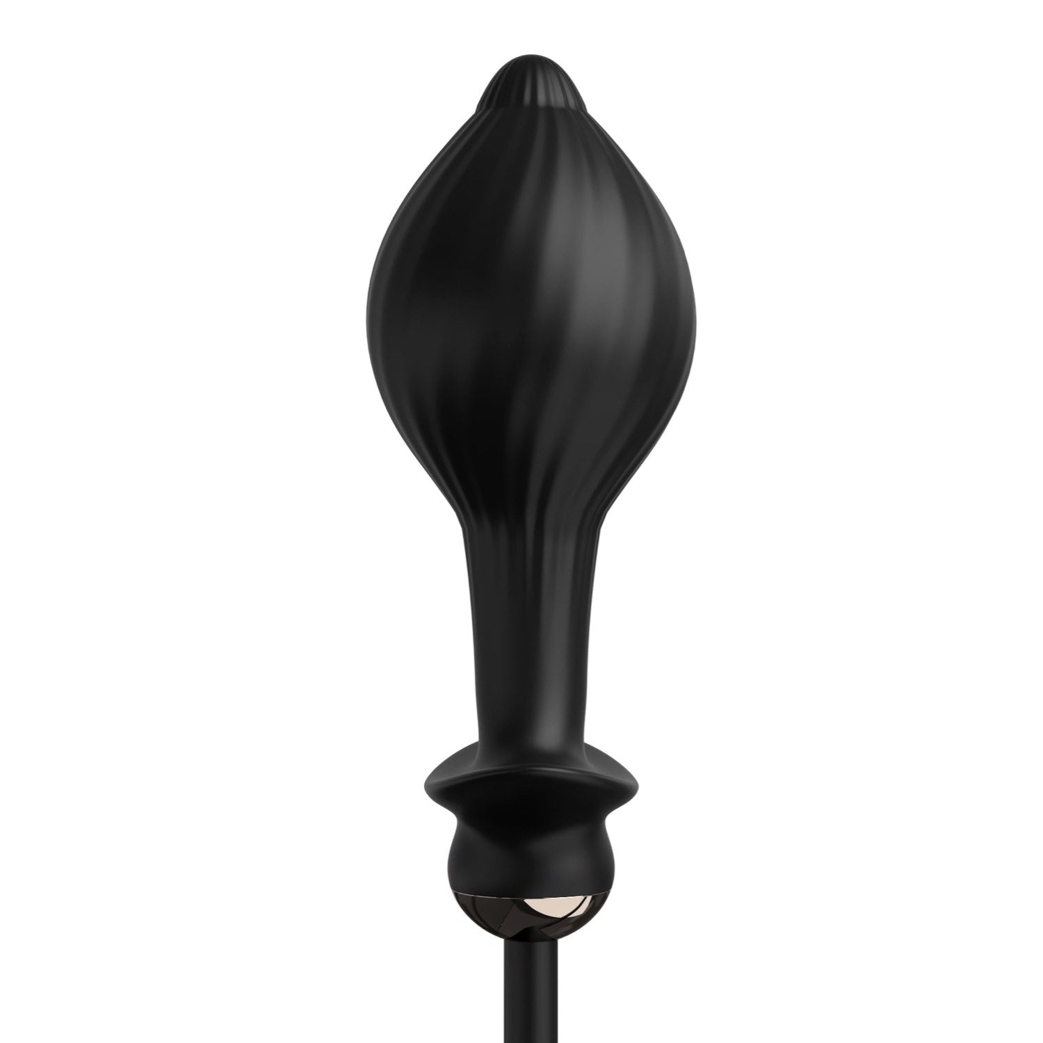 Anal Fantasy Elite Auto Throb Inflatable Vibrating Plug - Black 13 cm USB Rechargeable Inflatating Butt Plug by Pipedream