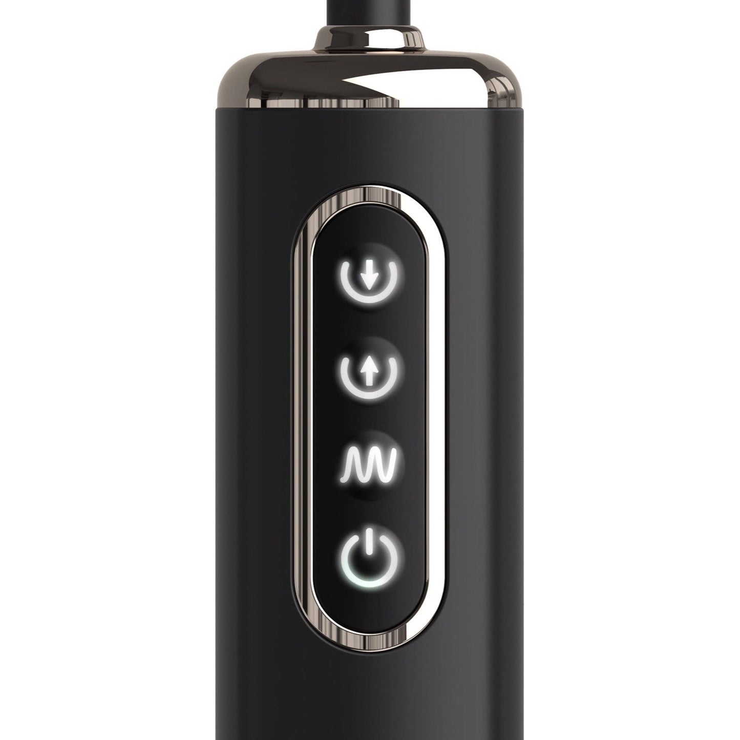 Auto Throb 充气振动塞 - 黑色 13 厘米 USB 可充电充气对接塞