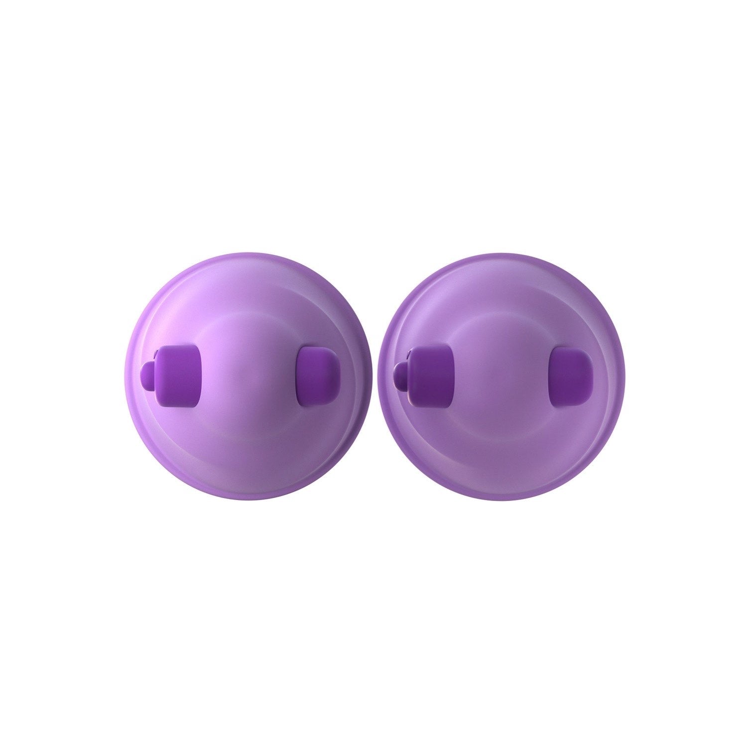 为她幻想 振动乳头吸盘 - 紫色 5 厘米振动乳头吸盘 - 2 件套 by Pipedream