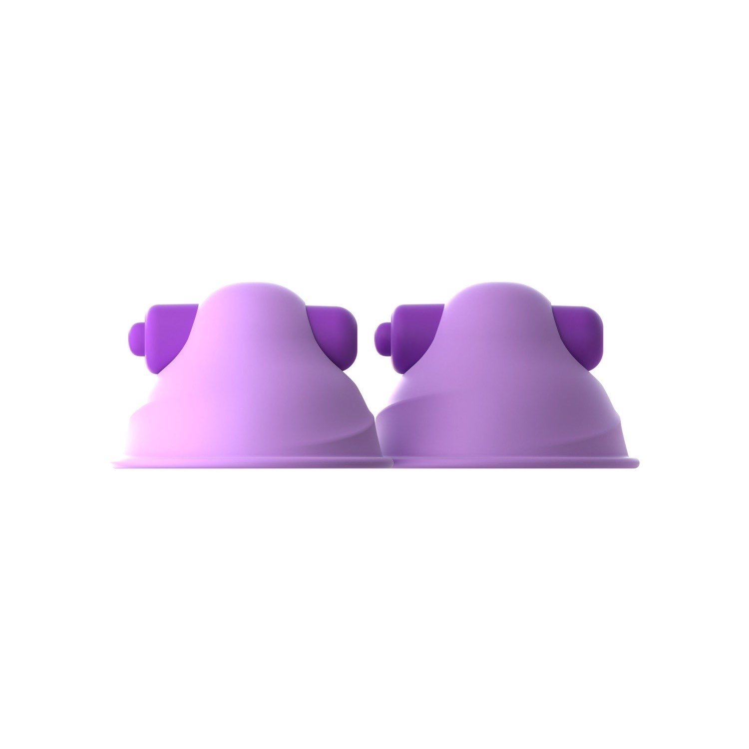 Fantasy For Her Vibrating Nipple Suck-Hers - Purple 5 cm Vibrating Nipple Suckers - Set of 2 by Pipedream