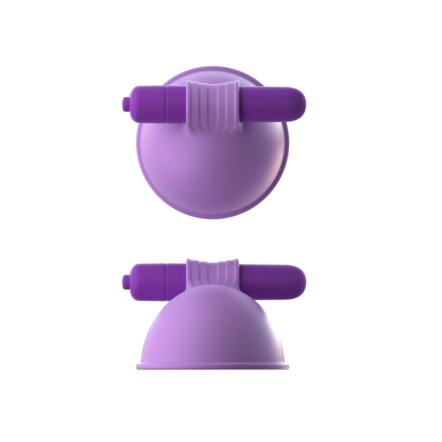 Vibrating Breast Suck-Hers - Purple 7 cm Vibrating Breast Suckers - Set of 2