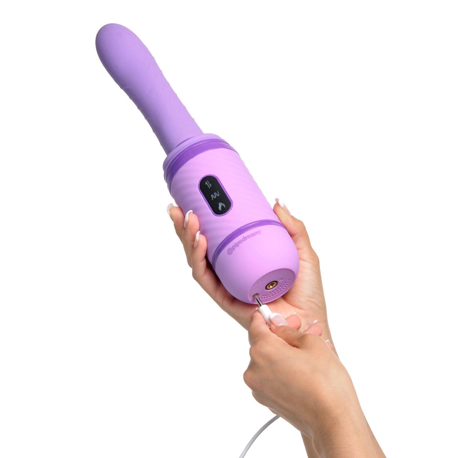 为她幻想 Love Thrust-Her - 紫色 30.5 厘米（12 英寸）USB 可充电推力振动器 by Pipedream
