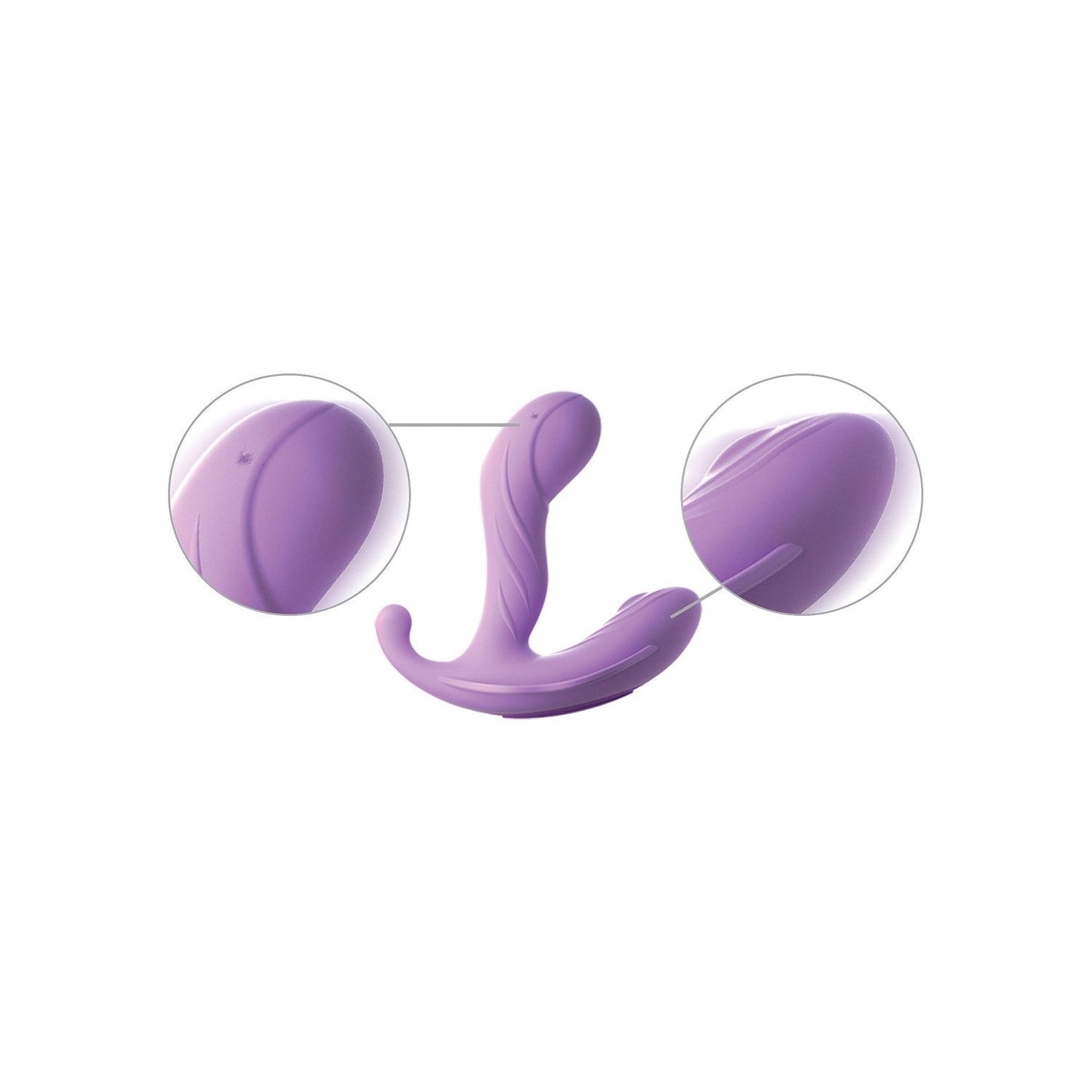 G-Spot Stimulate-Her - 紫色 USB 可充电振动器，带阴蒂刺激器和无线遥控器