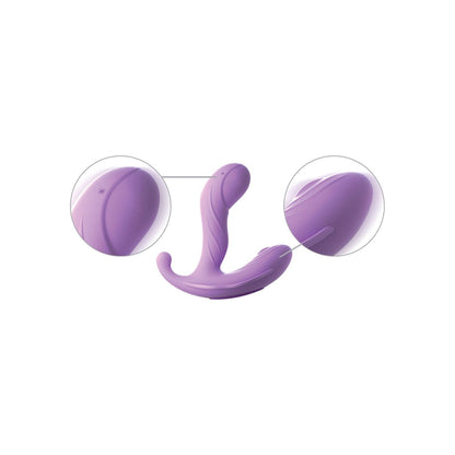 G-Spot Stimulate-Her - 紫色 USB 可充电振动器，带阴蒂刺激器和无线遥控器