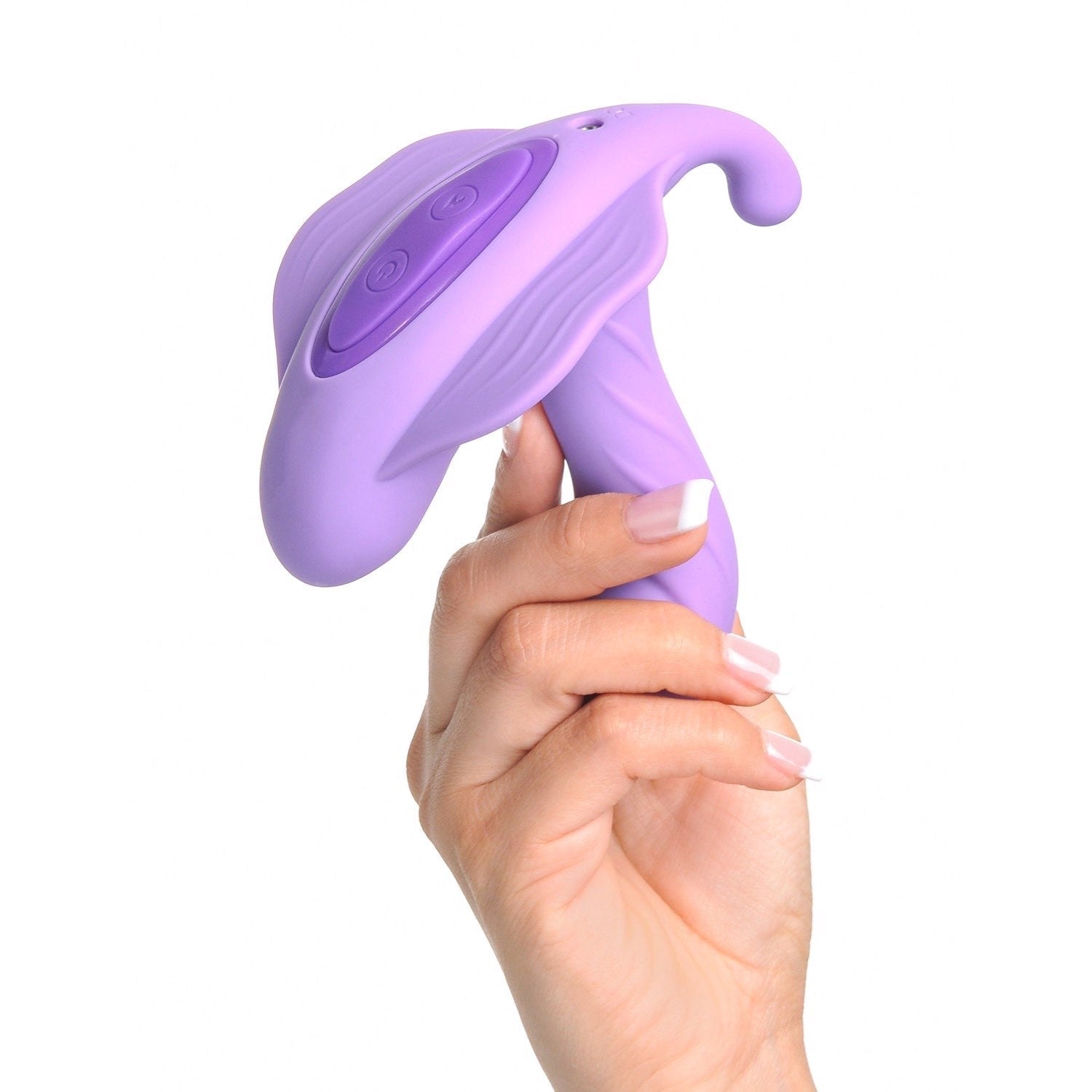 Fantasy For Her G-Spot Stimulate-Her - Purple USB Rechargeable Vibrator with Clit Stimulator and Wireless Remote by Pipedream