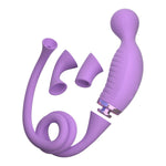 ["Air Pulse"]Ultimate Climax-Her - Purple Vibrating and Sucking Stimulator