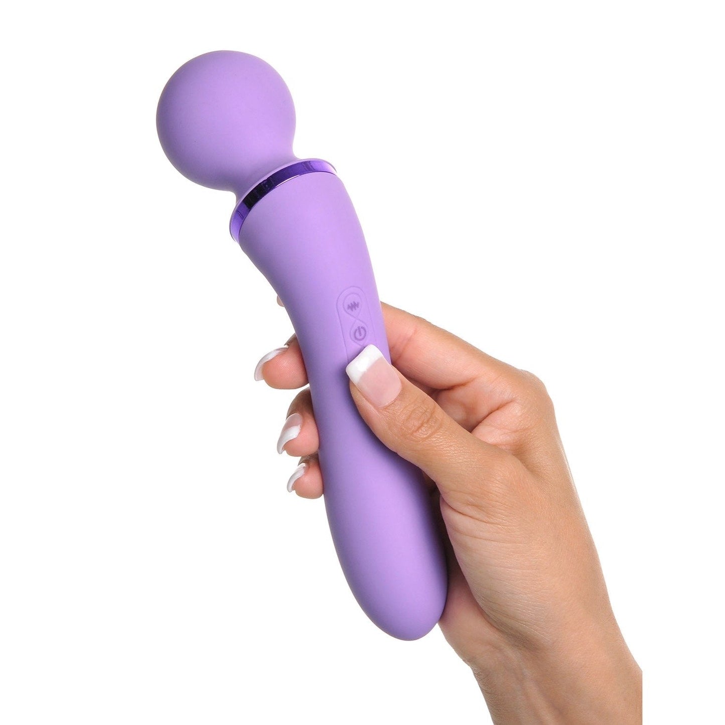 Duo Wand Massage-Her - 紫色 19.6 厘米（7.75 英寸）USB 充电按摩棒