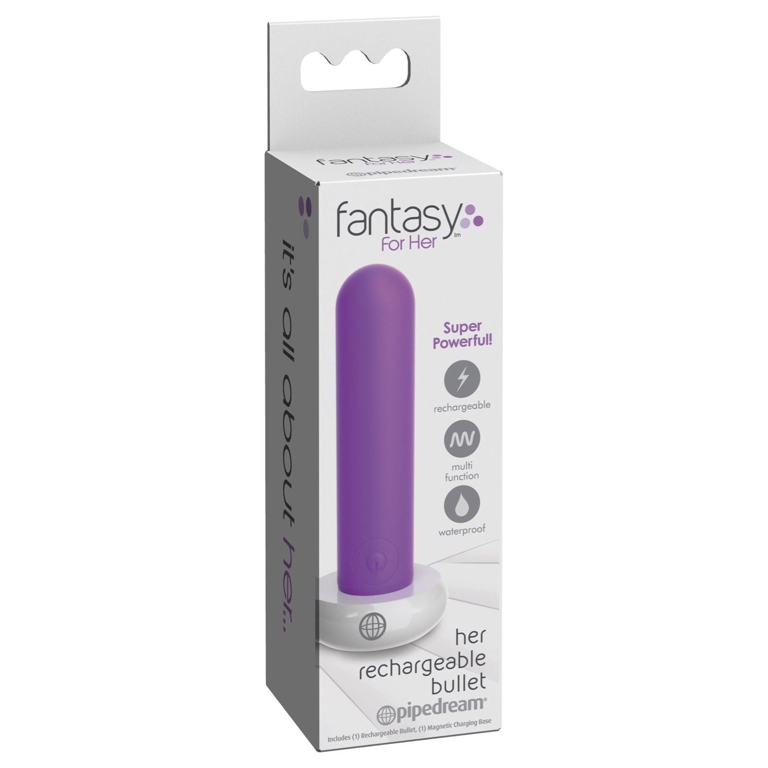 Fantasy For Her Rechargable Bullet - Purple 9.1 cm (3.5&quot;) USB Rechargeable Bullet by Pipedream