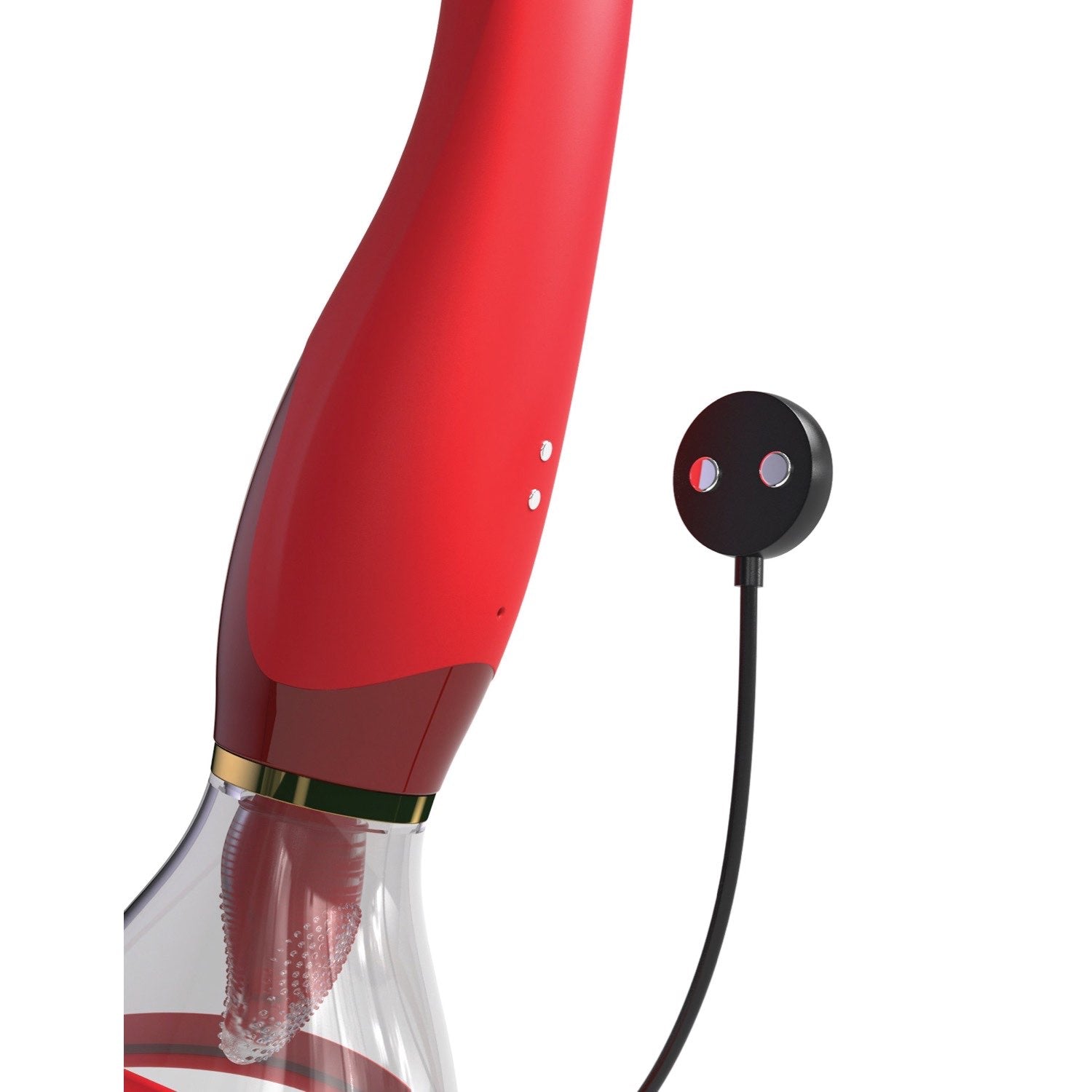 Fantasy For Her Ultimate Pleasure - Red/Gold USB Rechargeable Sucking &amp; Flicking Stimulator by Pipedream