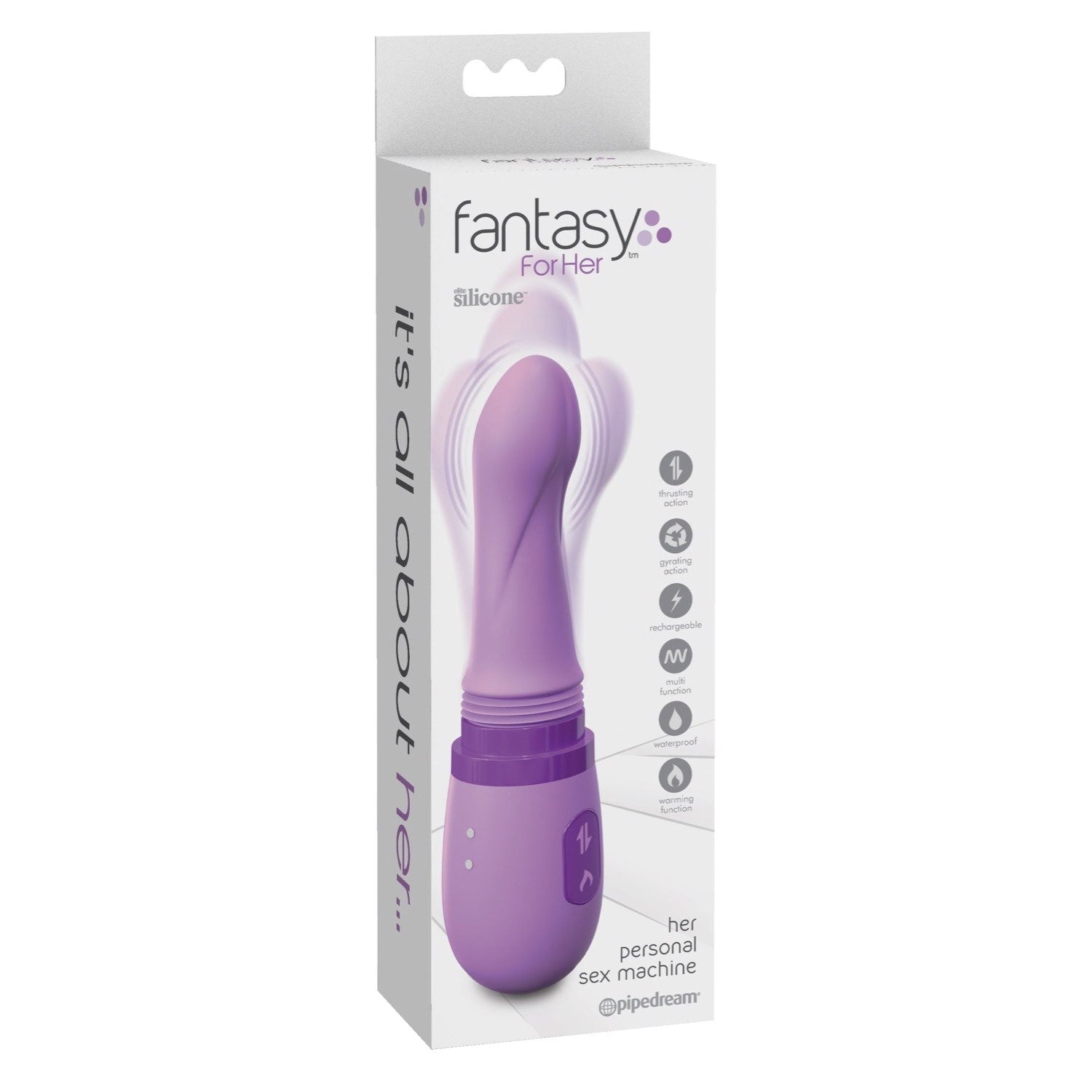 Fantasy For Her Personal Sex Machine - Purple 21.3 cm (8.5&quot;) USB Rechargeable Thrusting &amp; Gyrating Vibrator by Pipedream