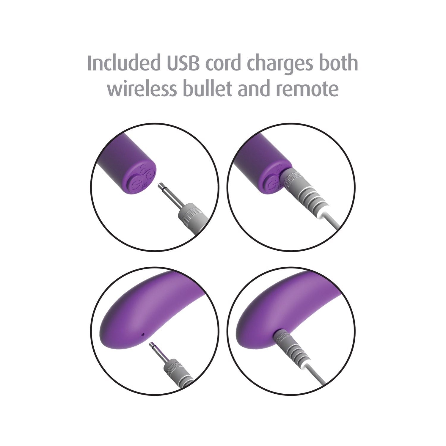 Fantasy For Her Rechargeable Remote Control Bullet - Purple USB Rechargeable Bullet with Wireless Remote by Pipedream