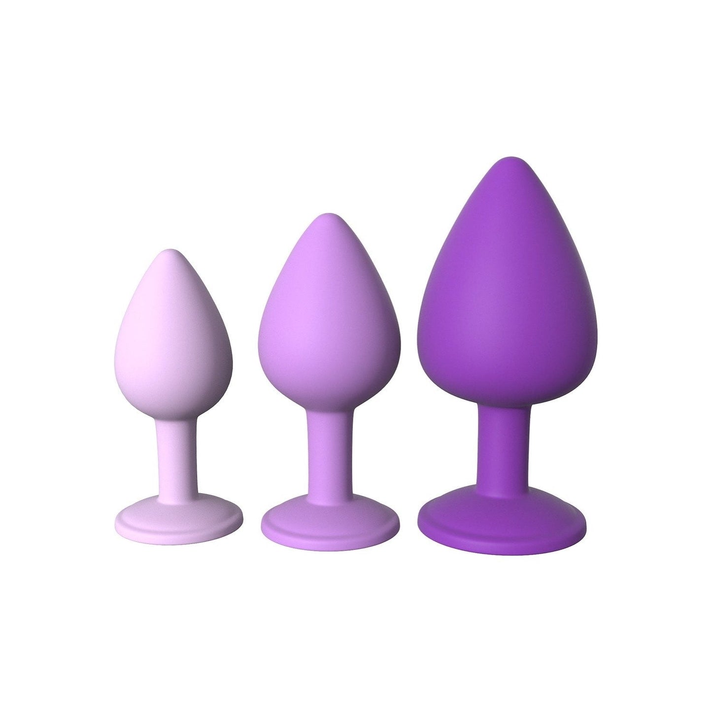 Little Gems Trainer Set - Purple Butt Plugs with Jewel Bases - Set of 3 Sizes