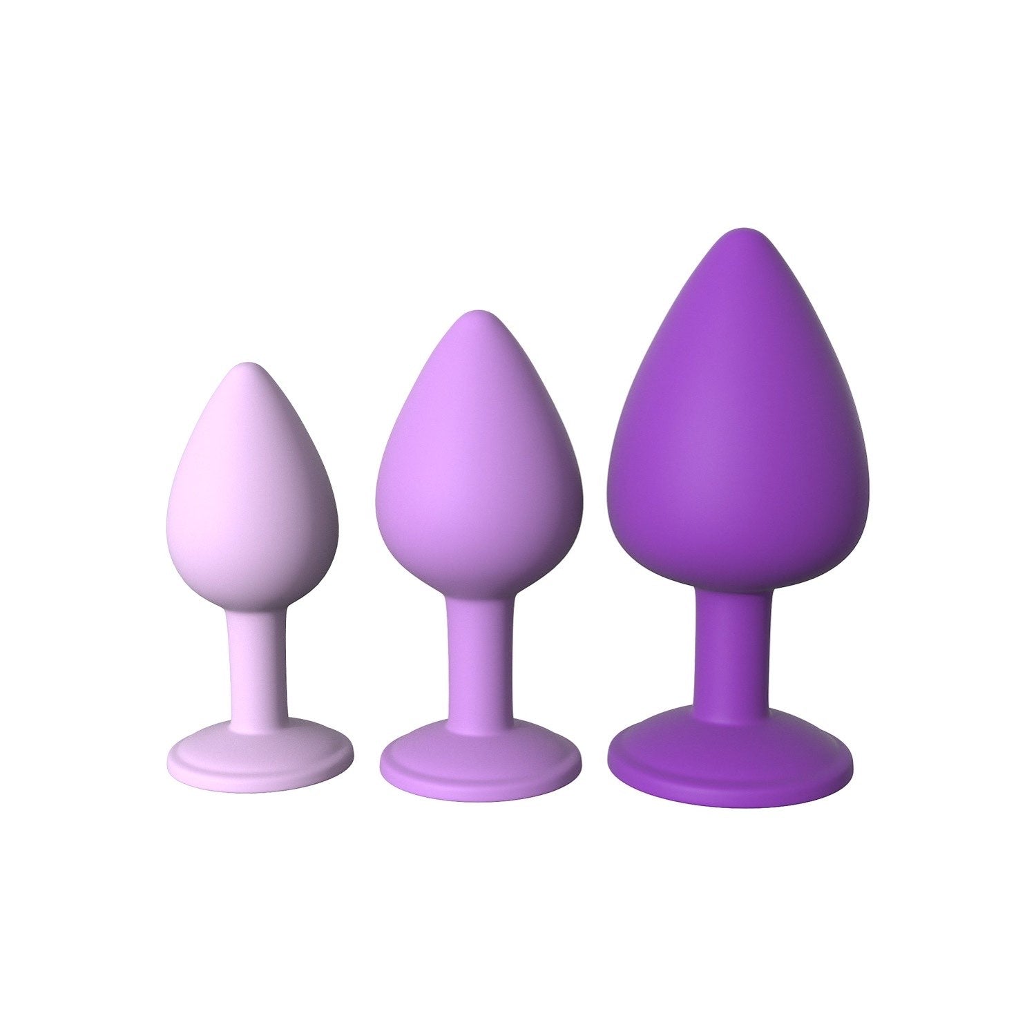 Fantasy For Her Little Gems Trainer Set - Purple Butt Plugs with Jewel Bases - Set of 3 Sizes by Pipedream