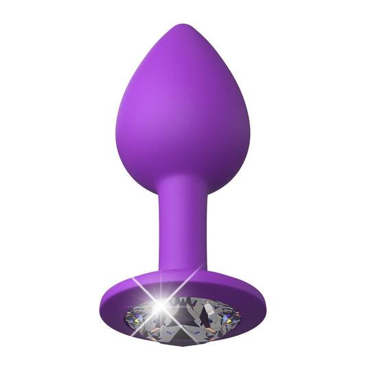 Pipedream Fantasy For Her Little Gem Small Plug - Purple 7.2 cm Butt Plug with Jewel Base