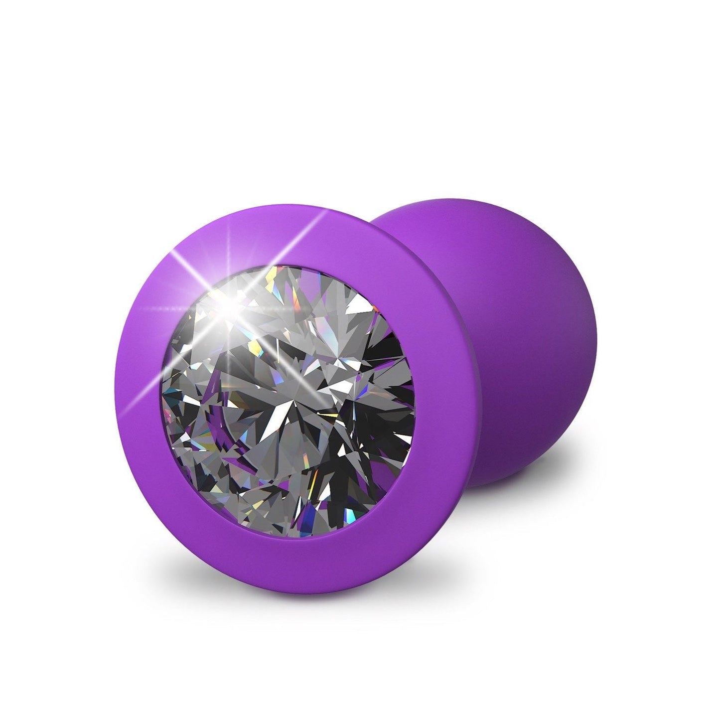 Little Gem Small Plug - Purple 7.2 cm Butt Plug with Jewel Base