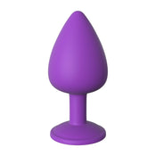 ["Plug"]Little Gem Large Plug - Purple 9.6 cm Butt Plug with Jewel Base