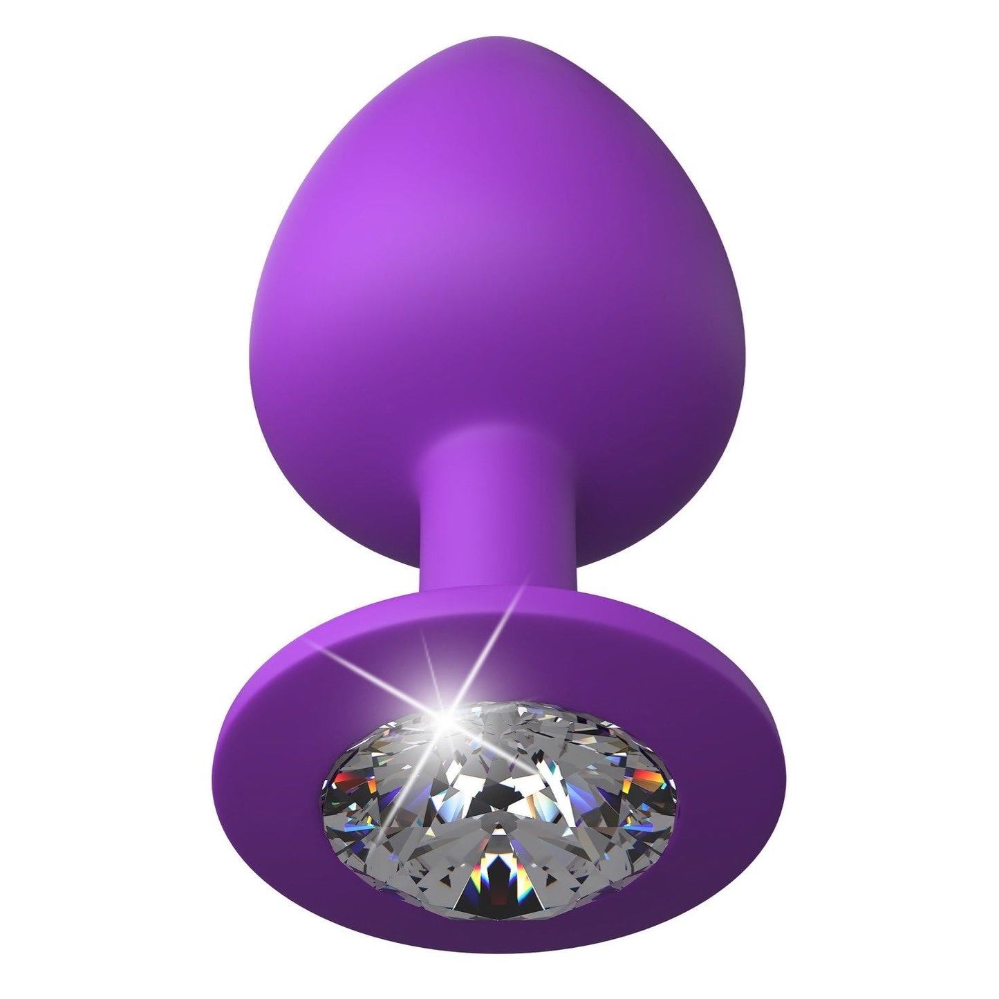 Little Gem Large Plug - Purple 9.6 cm Butt Plug with Jewel Base