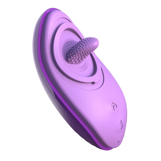 Pipedream 为她幻想 硅胶趣味舌头 - 紫色 USB 可充电弹跳刺激器