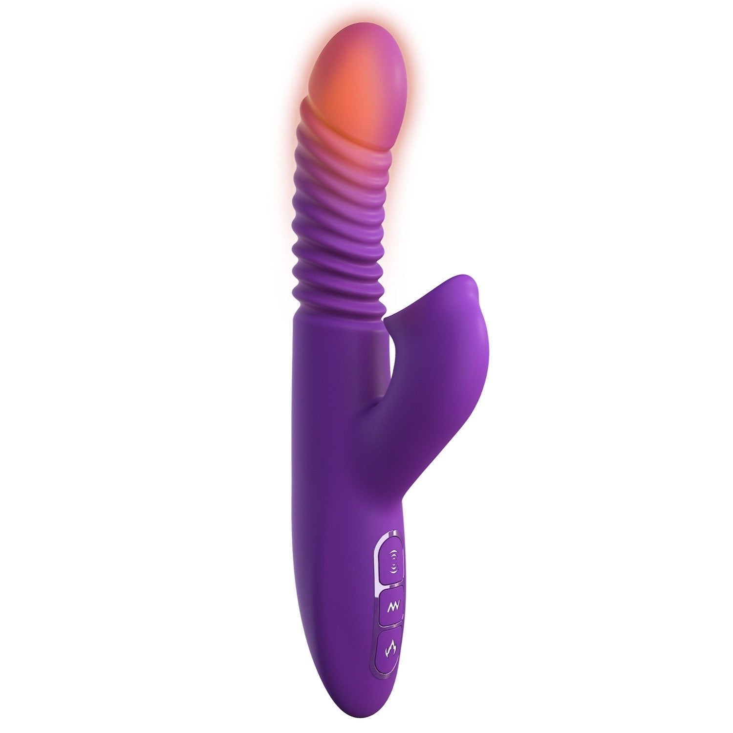 为她幻想 终极推力阴蒂刺激 - 紫色 USB 可充电推力兔子振动器 by Pipedream
