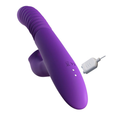 Ultimate Thrusting Clit Stimulate-Her - Purple USB Rechargeable Thrusting Rabbit Vibrator