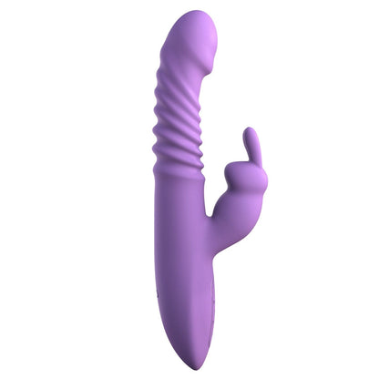 Thrusting Silicone Rabbit - Purple USB Rechargeable Thrusting Rabbit Vibrator