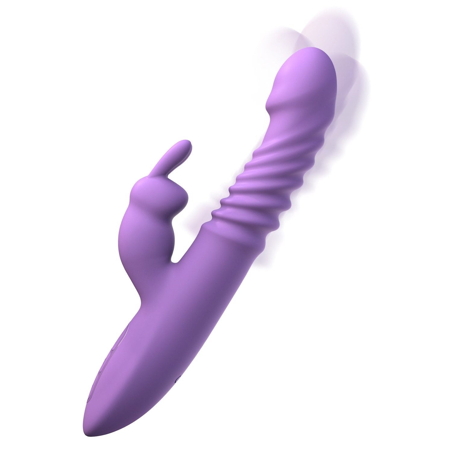 Fantasy For Her Thrusting Silicone Rabbit - Purple USB Rechargeable Thrusting Rabbit Vibrator by Pipedream