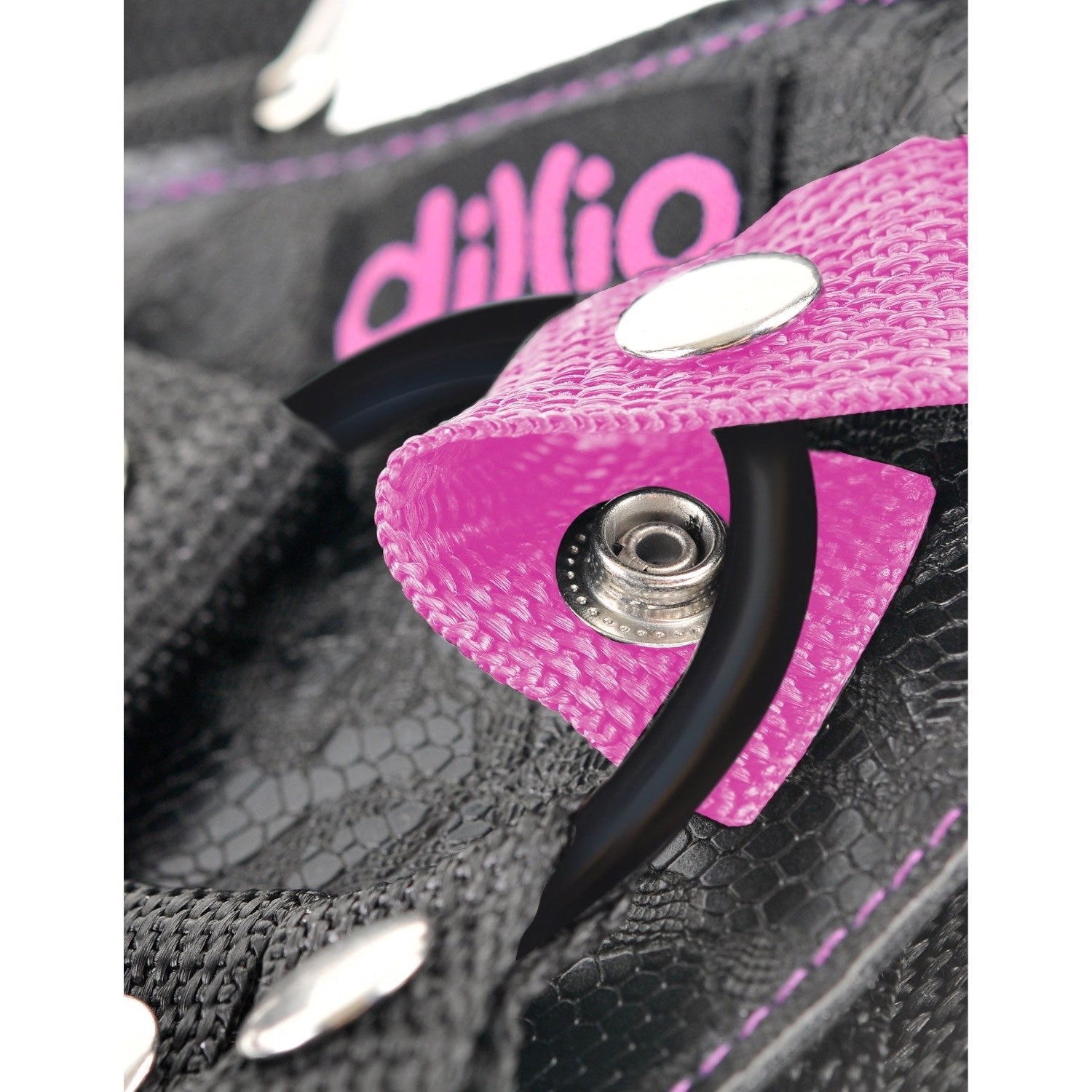 Dillio 7&quot; Strap-On Suspender Harness Set - Pink 17.8 cm Strap-On with Suspender Harness by Pipedream