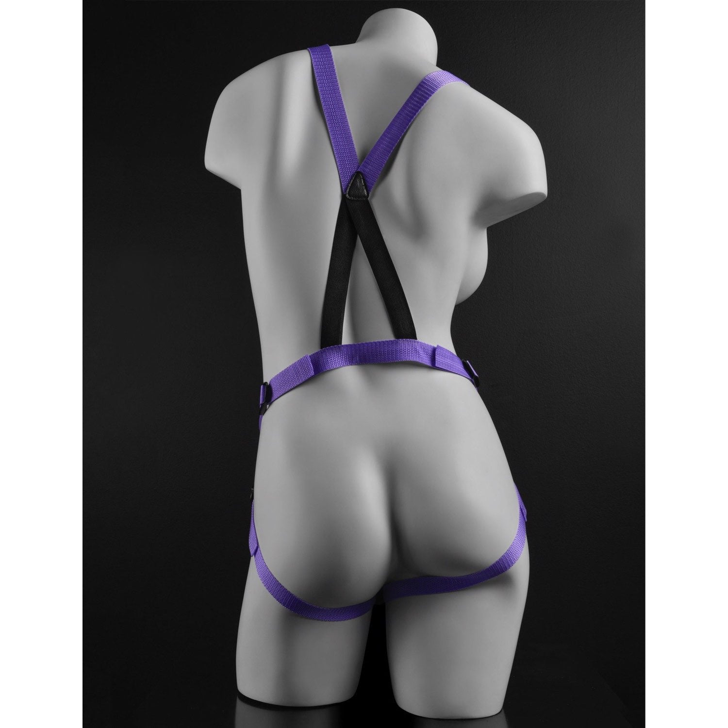 迪利奥 7 英寸绑带式吊带套装 - 紫色 17.8 厘米绑式带吊带 by Pipedream