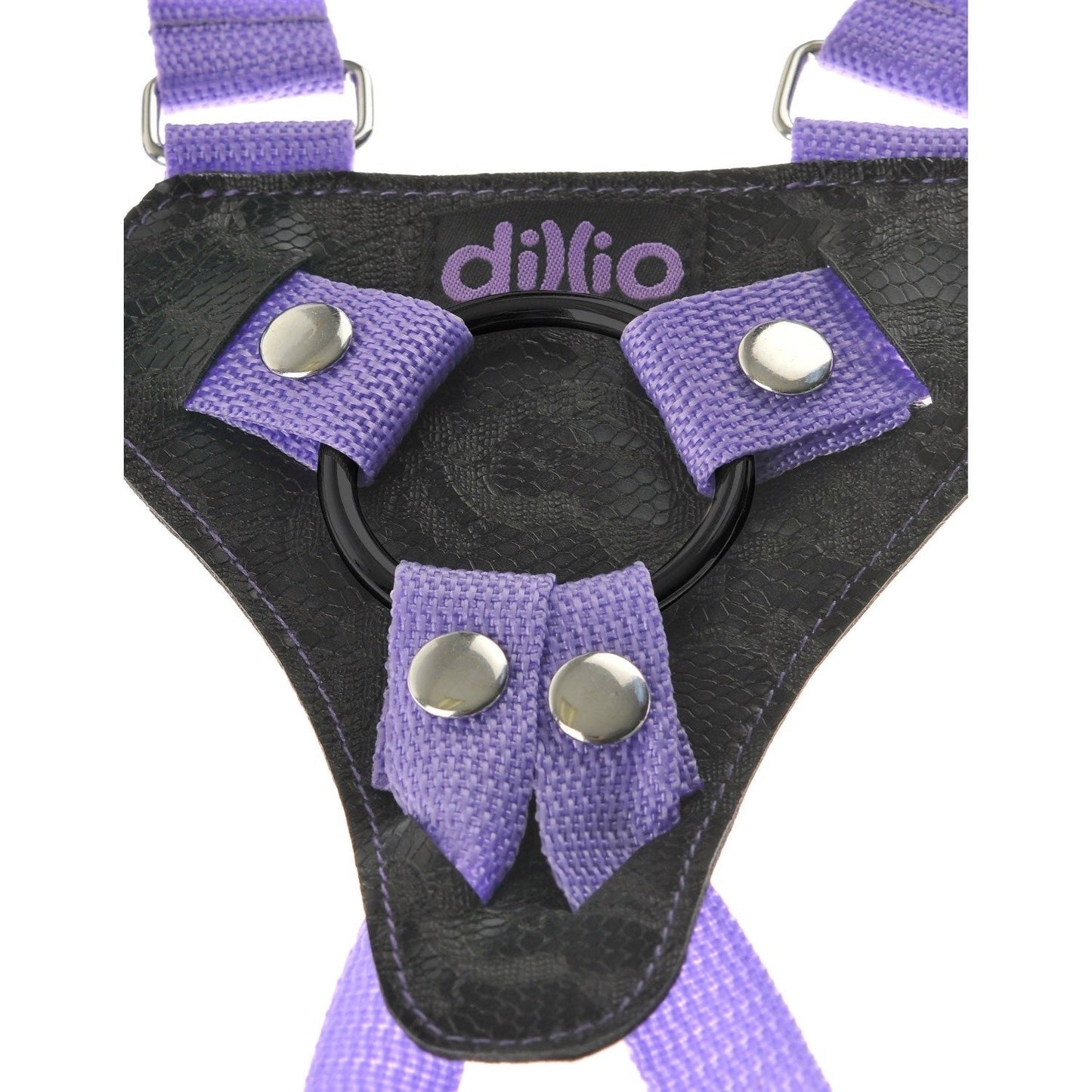 7" Strap-On Suspender Harness Set - Purple 17.8 cm Strap-On with Suspender Harness