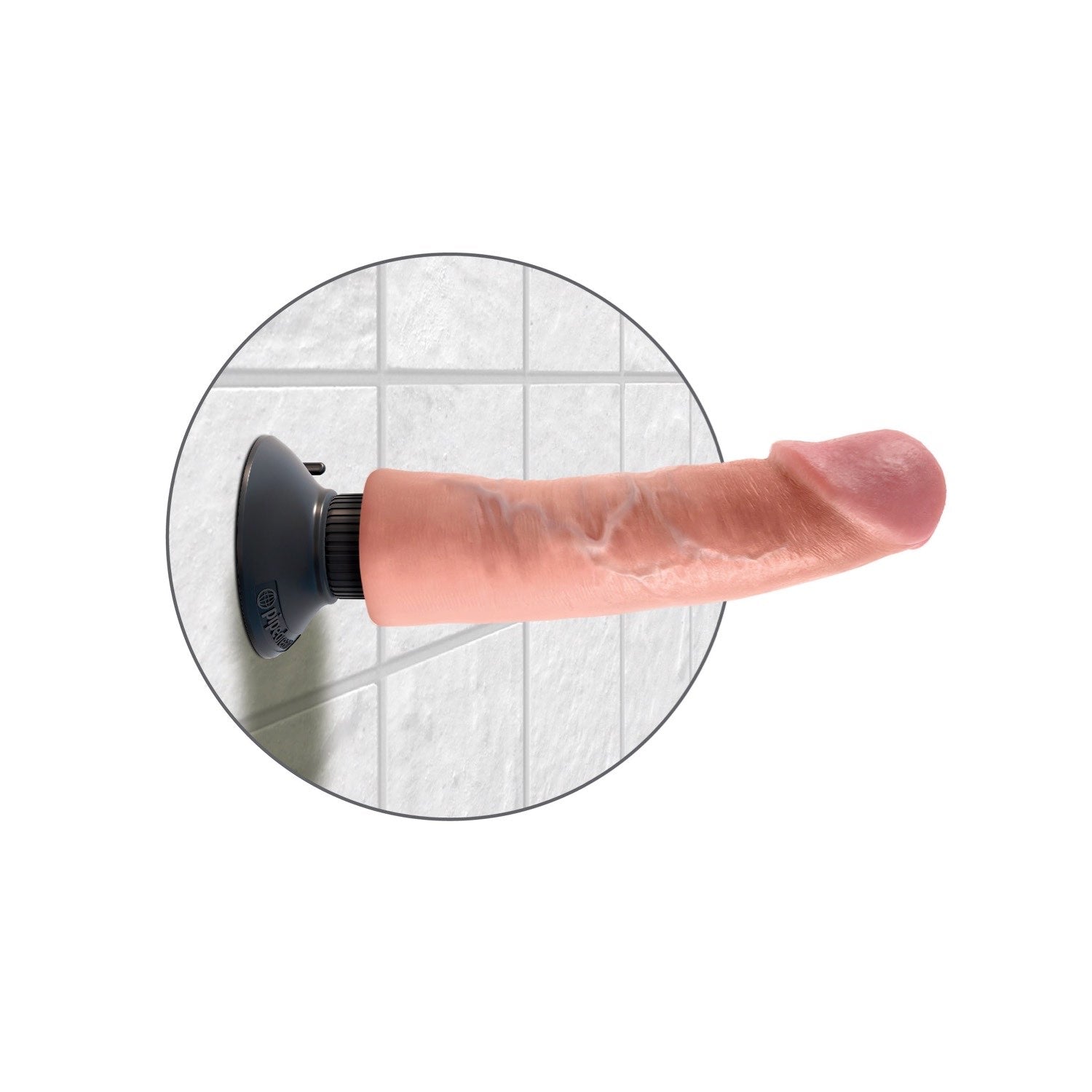 King Cock 9&quot; Vibrating Cock - Flesh 22.9 cm Vibrating Dong by Pipedream
