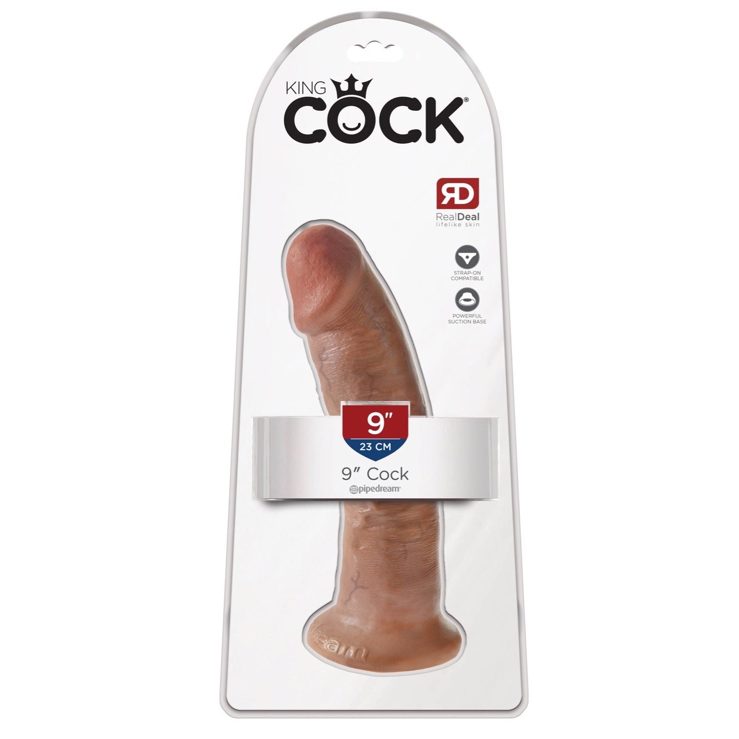 King Cock 9&quot; Cock - Tan 22.9 cm (9&quot;) Dong by Pipedream