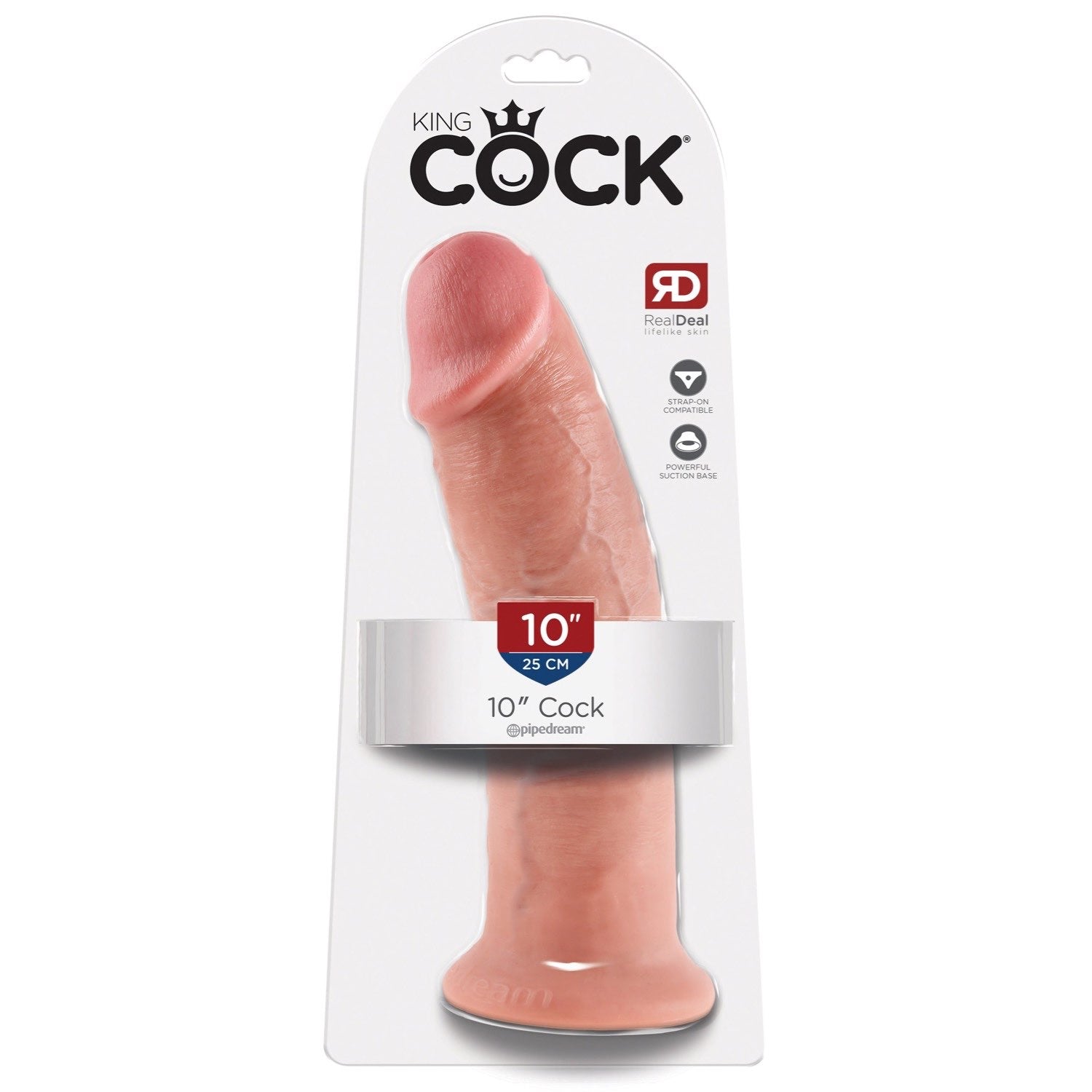 King Cock 10&quot; Cock - Flesh 25.4 cm (10&quot;) Dong by Pipedream