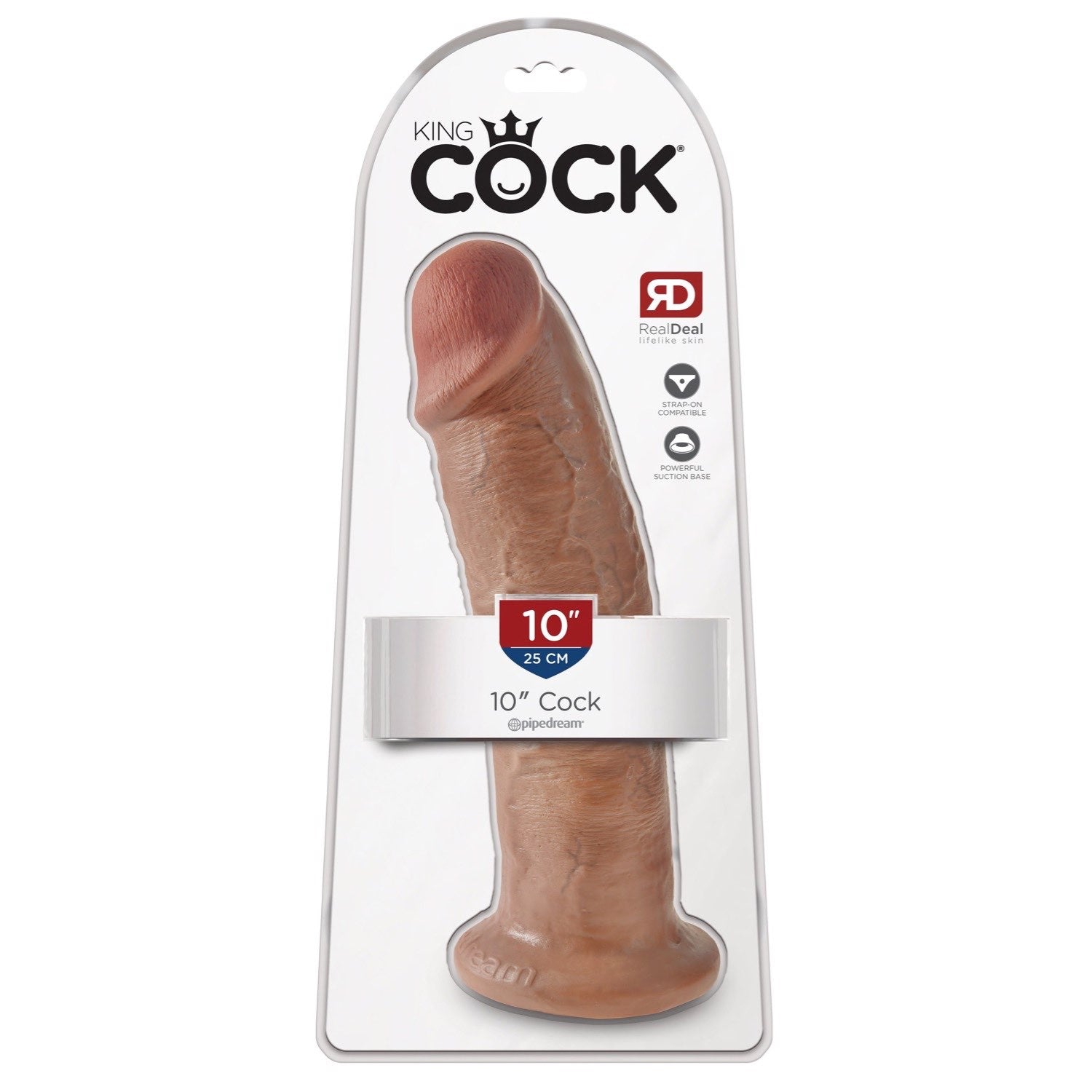 King Cock 10&quot; Cock - Tan 25.4 cm (10&quot;) Dong by Pipedream