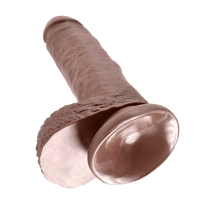 7" Cock With Balls - Brown 17.8 cm (7") Dong