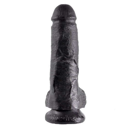 Pipedream King Cock 8&quot; Cock With Balls - Black 20.3 cm (8&quot;) Dong