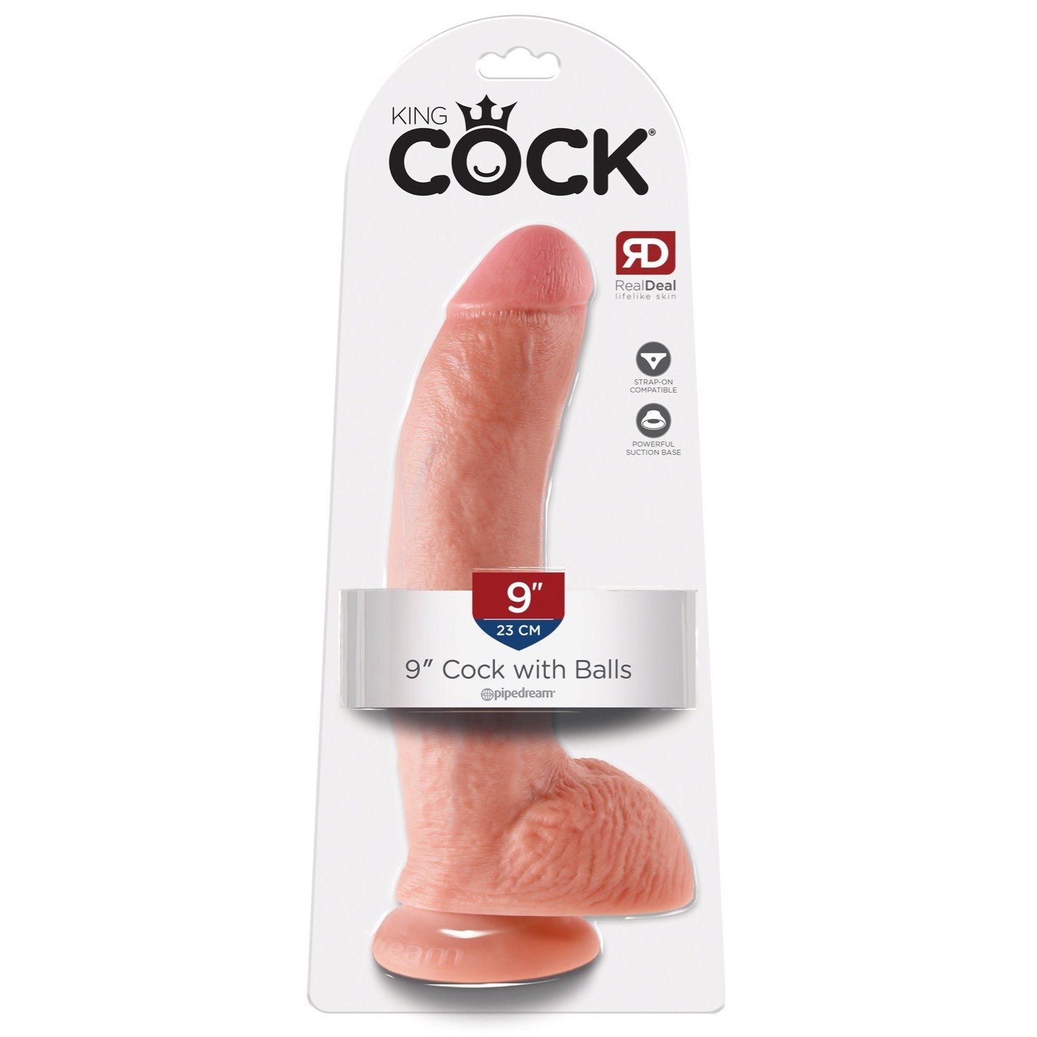 King Cock 9&quot; Cock With Balls - Flesh 22.9 cm (9&quot;) Dong by Pipedream