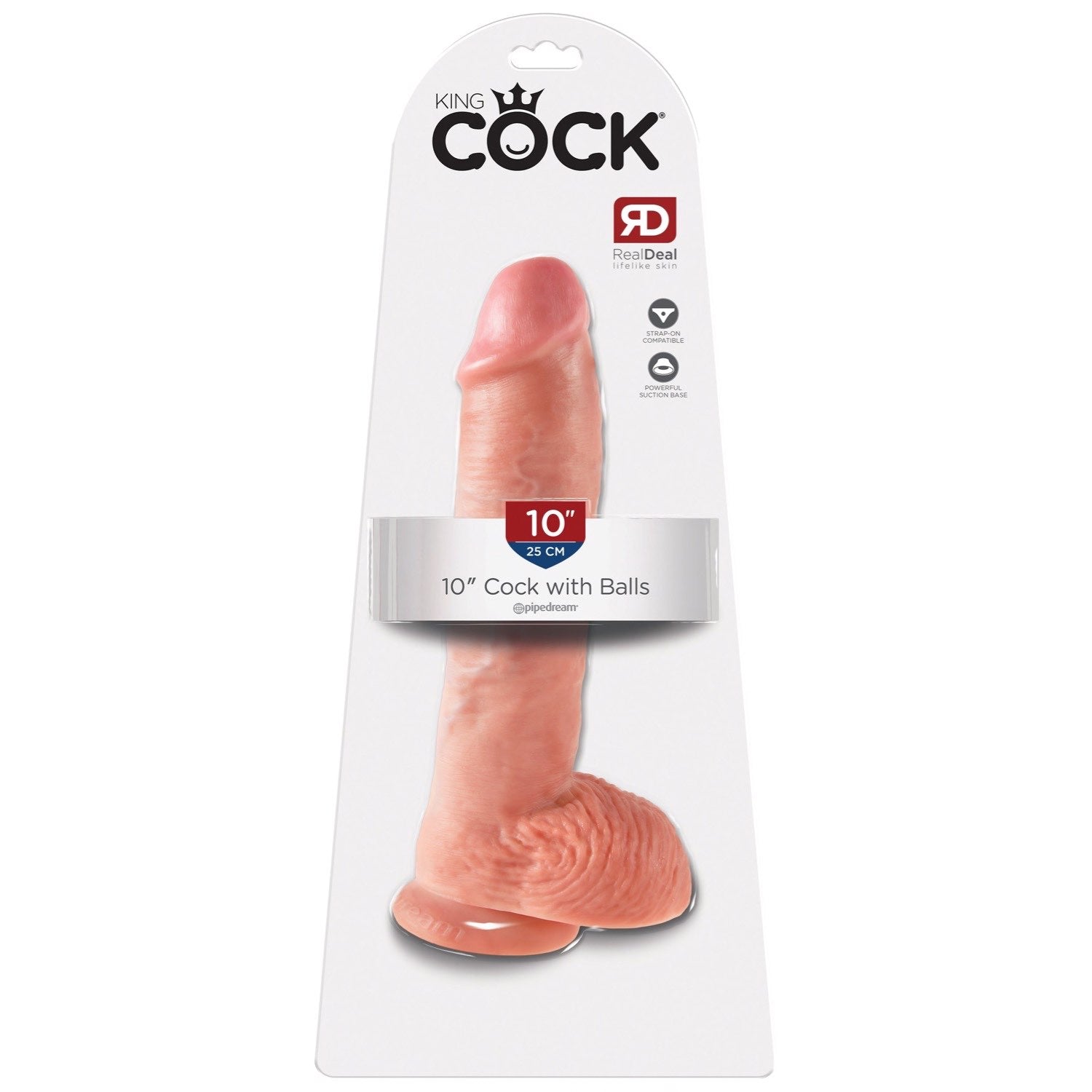 King Cock 10&quot; Cock With Balls - Flesh 25.4 cm (10&quot;) Dong by Pipedream