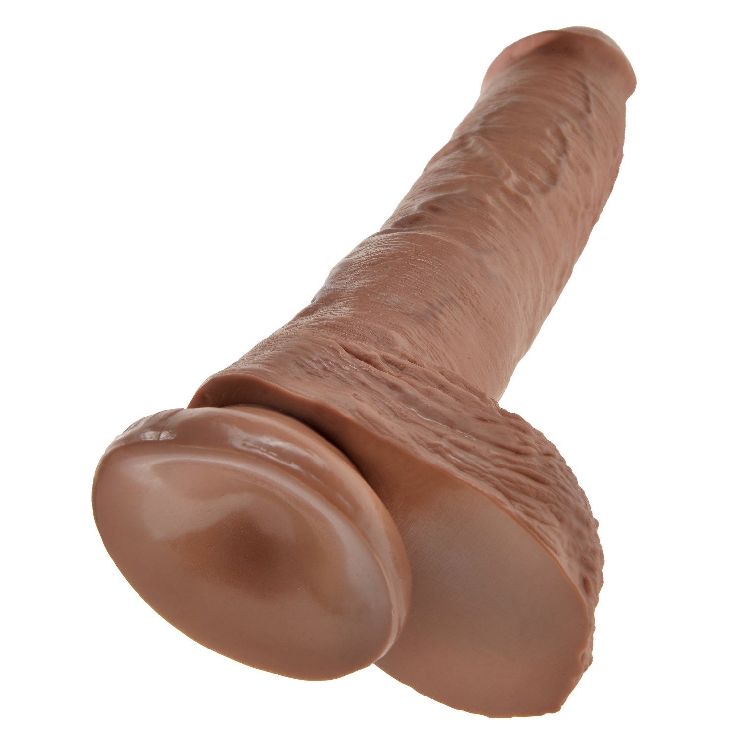 King Cock 10&quot; Cock With Balls - Tan 25.4 cm (10&quot;) Dong by Pipedream