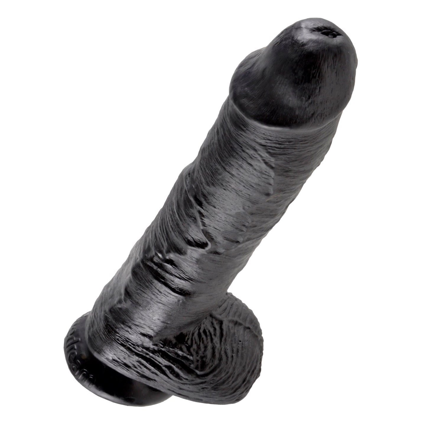 10" Cock With Balls - Black 25.4 cm (10") Dong
