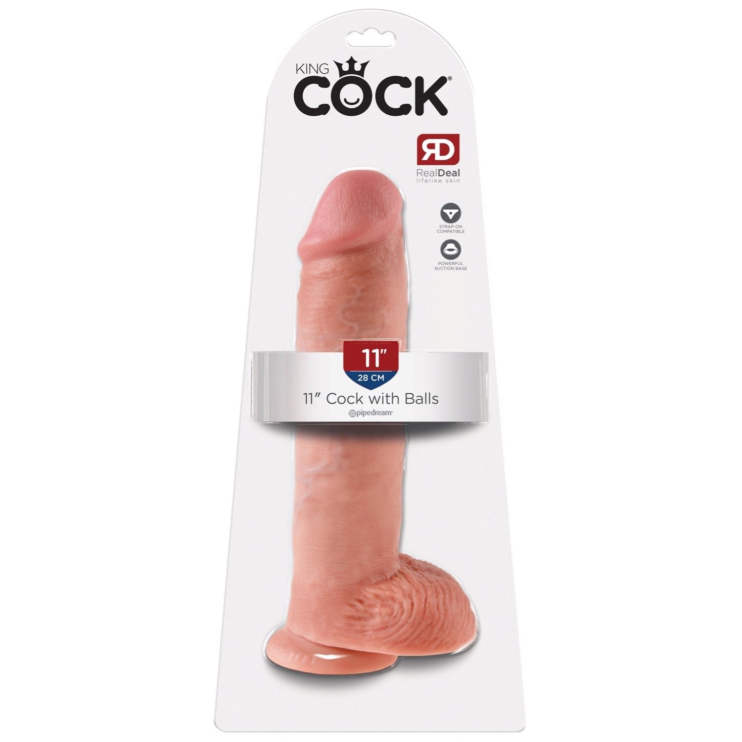 King Cock 11&quot; Cock With Balls - Flesh 28 cm (11&quot;) Dong by Pipedream