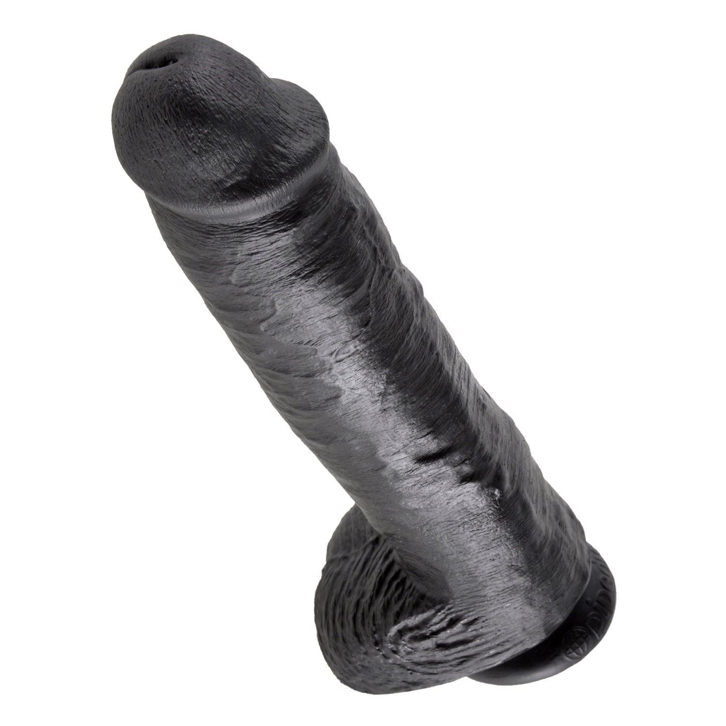 11" Cock With Balls - Black 28 cm (11") Dong
