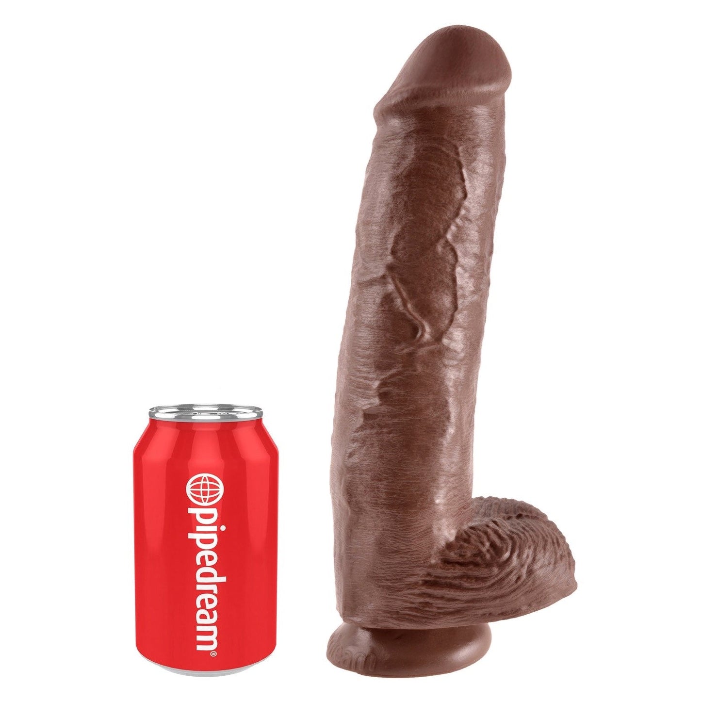 11" Cock With Balls - Brown 28 cm (11") Dong